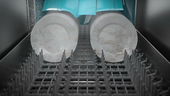 Lave-vaisselle à avancement automatique Winterhalter, Élimination active de la saleté