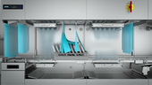 Lave-vaisselle à avancement automatique Winterhalter, Activation des zones par détection de présence de vaisselle